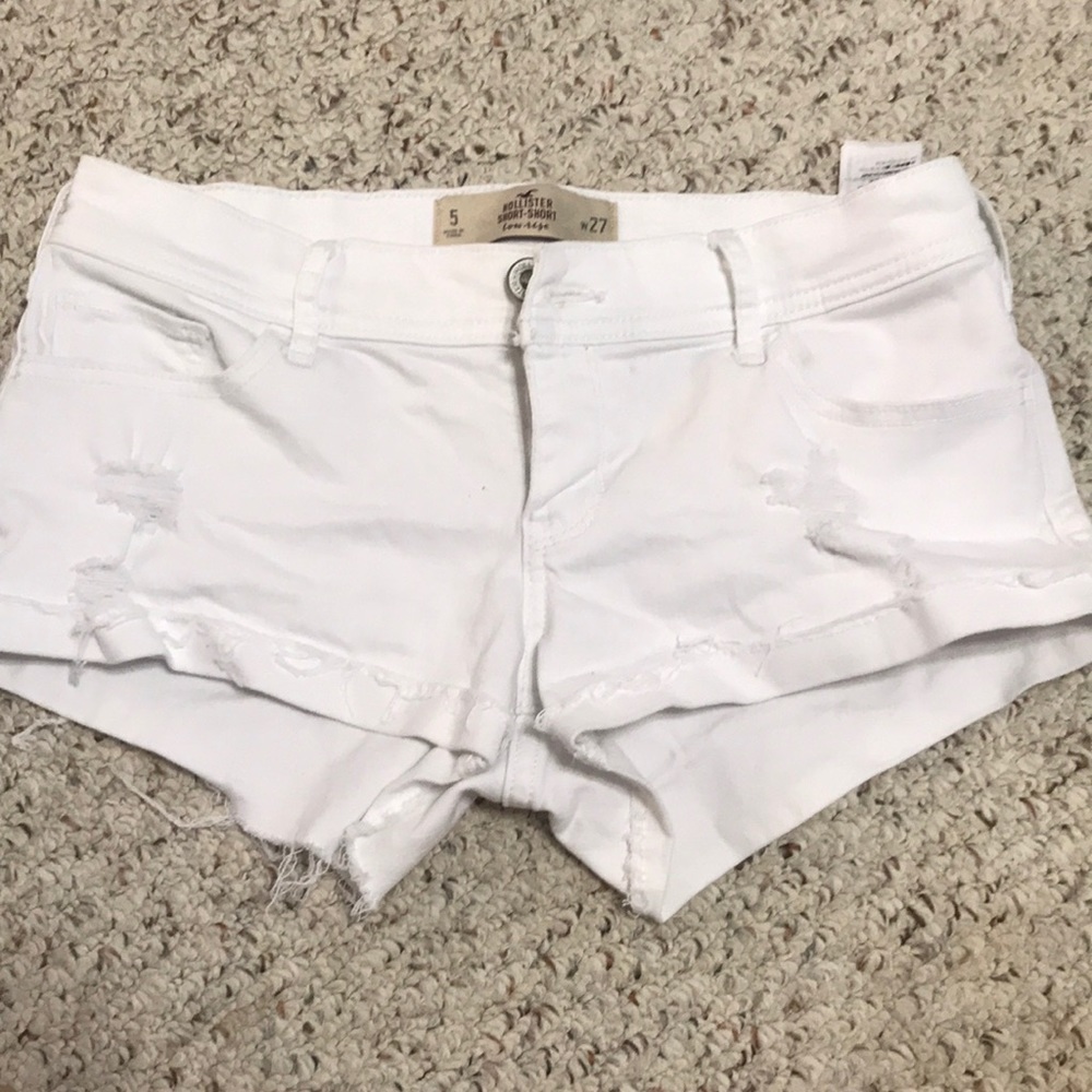 Hollister white shorts